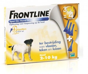 Afbeelding Frontline Spot on Hond S 4 pipetten door DierenwinkelXL.nl