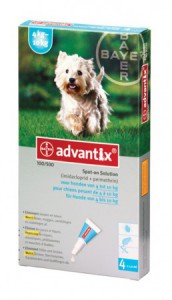 Afbeelding Advantix 100/500 voor honden van 4 tot 10 kg 4 pipetten door DierenwinkelXL.nl