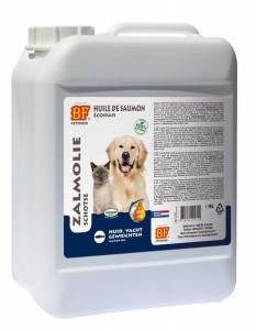 Afbeelding Biofood Zalmolie voor hond en kat 5 liter door DierenwinkelXL.nl