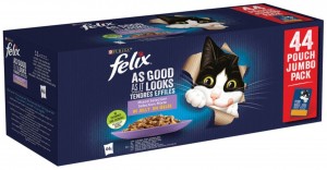 Afbeelding Purina Felix Elke Dag Feest Mix Selectie in gelei kattenvoer 44x85g Per doos (44 x 85 gr) door DierenwinkelXL.nl
