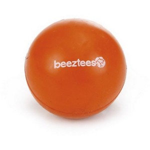 Rubber bal massief hondenspeeltje oranje 4.5 cm