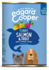 Afbeelding Edgard&Cooper Blik Salmon Trout Adult - Hondenvoer - Zalm Forel Appel 400 g Graanvrij door DierenwinkelXL.nl