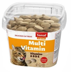Afbeelding Sanal Multi Vitamin Cat Treats - Kattensnack - 100 g door DierenwinkelXL.nl