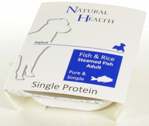 Natural Health Dog - Steamed Single Protein Vis en Rijst