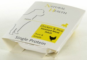 Natural Health Dog - Steamed Single Protein Kip en Rijst