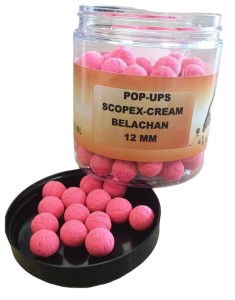 GrainBaits - Fluo Pop-Ups Scopex Cream Belachan; Roze
