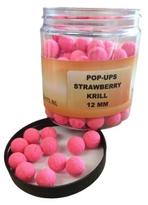 GrainBaits - Fluo Pop-Ups Strawberry Krill, Roze