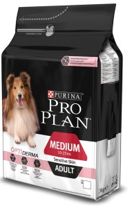 Afbeelding Pro Plan Optiderma Medium Adult Sensitive Skin hondenvoer 3 kg door DierenwinkelXL.nl
