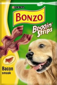 Afbeelding Bonzo Beggin' Strips voor de hond 3 x 120 gram door DierenwinkelXL.nl