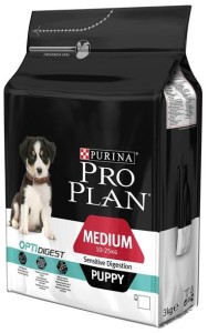 Afbeelding Pro Plan Medium Puppy Sensitive Digestion Optidigest Lam hondenvoer 3 kg door DierenwinkelXL.nl