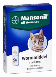 Afbeelding Mansonil All Worm Kat 4 Tabletten door DierenwinkelXL.nl