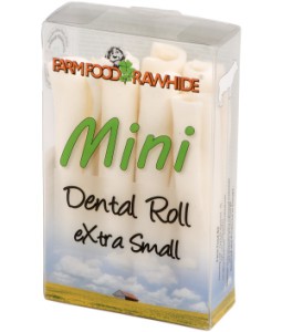 Afbeelding Farm Food Rawhide Dental Roll Mini XS (doos 6 stuks) Per verpakking door DierenwinkelXL.nl