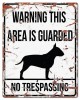 D&D - Waarschuwingsbord Square Bull Terrier (wit)