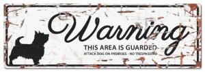 D&D - Waarschuwingsbord Terrier (wit)