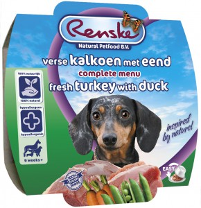 Afbeelding Renske Hond Vers Kalkoen & Eend 100 gram Per 8 door DierenwinkelXL.nl
