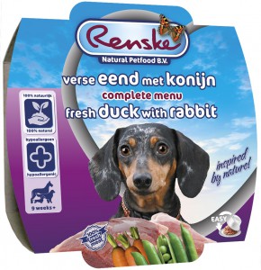Afbeelding Renske Hond Vers Eend & Konijn 100 gram Per 8 door DierenwinkelXL.nl