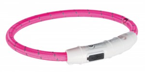 Afbeelding Trixie - Lichtgevende Halsband met USB - Roze door DierenwinkelXL.nl