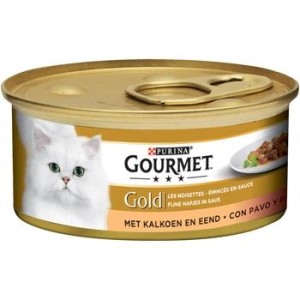Afbeelding Gourmet Gold Fijne Hapjes Kalkoen/eend 24x85 Gr door DierenwinkelXL.nl