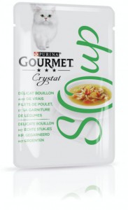 Afbeelding Gourmet Crystal Soup Pouch 40 g - Kattenvoer - Kip&Groente door DierenwinkelXL.nl