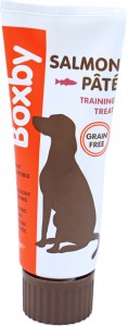 Afbeelding Boxby for dogs zalmpaté, tube 75 gr Per stuk door DierenwinkelXL.nl