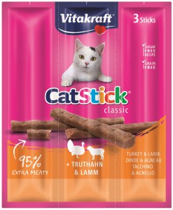 Afbeelding Vitakraft Catsticks Mini Kalkoen/Lam kattensnoep 3 stuks door DierenwinkelXL.nl
