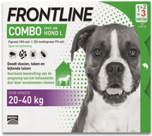 Afbeelding Frontline Combo Spot-On Hond L 3 pipetten door DierenwinkelXL.nl