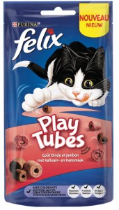 Afbeelding Felix Play Tubes Kalkoen & Ham 50 gr kattensnoep Per stuk door DierenwinkelXL.nl