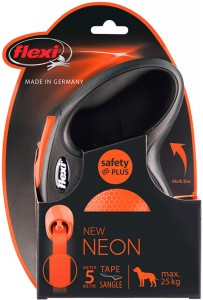 Afbeelding Flexi New Neon Special Edition 5m - Hondenriem - Zwart Oranje door DierenwinkelXL.nl