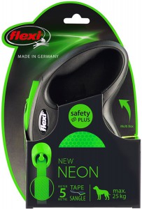 Afbeelding Flexi New Neon Special Edition 5m - Hondenriem - Zwart Groen door DierenwinkelXL.nl